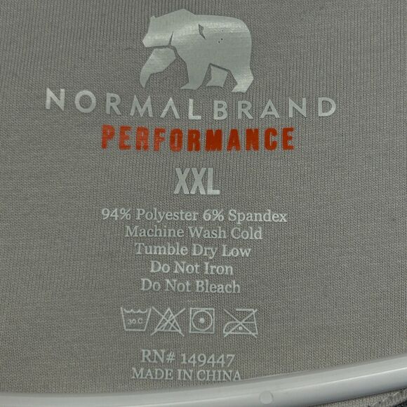 Normal Brand Performance 1/4 Zip Mens 2XL Gray Pullover Stretch Long Sleeve Mock - Picture 6 of 10